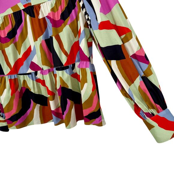 Tuckernuck Crosby by Mollie Burch Medium Wearable Art Blouse Shirt Top Formal - Picture 7 of 9